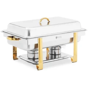 Chafing Dish - GN 1/1 - gold accents - 9 L - 2 fuel cells - Royal Catering
