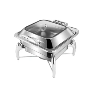 Stainless Steel Square Chafing Dish with Flip Top